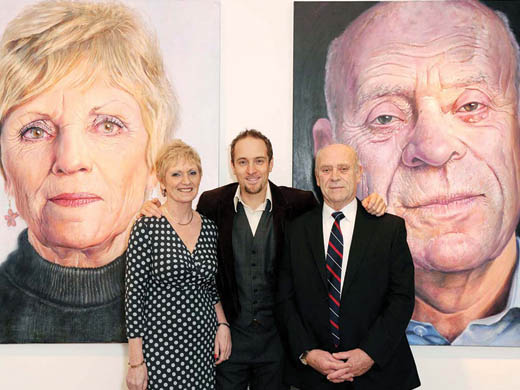 Simply magic at Rebecca Hossack Gallery – Illusionist Derren Brown transfers parents to canvas Private View of paintings by Derren Brown at The Rebecca Hossack Gallery, Charlotte Street