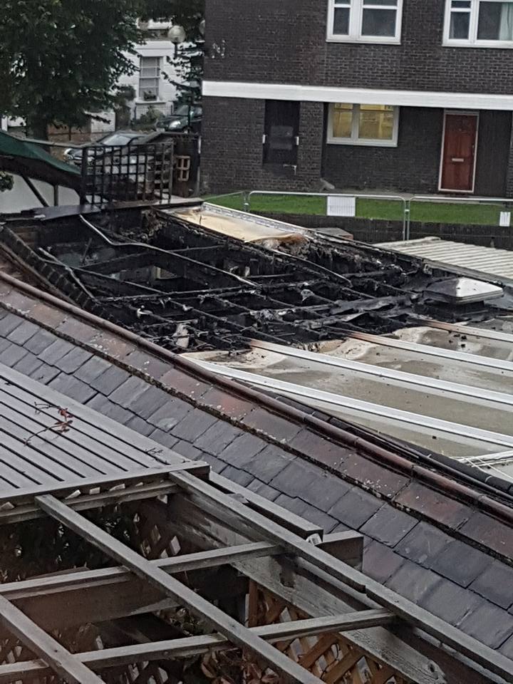 Rio's fire damage Kentish Town