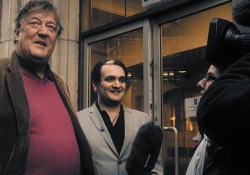 Lights. Camera. Action: Under-threat Curzon cinema to premiere Battle of Soho Stephen Fry and Tim Arnold in Curzon film_credit The Aro Korol Company Ltd