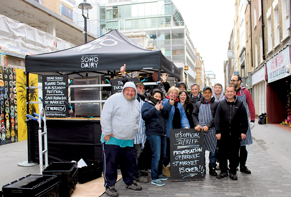 Berwick Street market traders celebrate end of privatisation plan