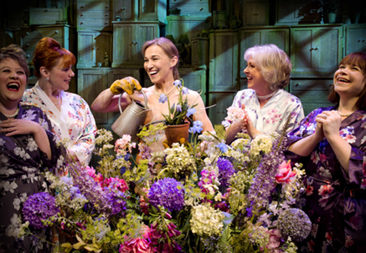 Claire Machin Sophie-Louise Dann Joanna Riding Claire Moore and Debbie Chazen in THE GIRLS. Credit Matt Crockett Dewynters
