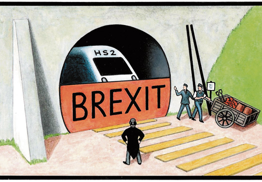 General election gives an opportunity for a rethink of HS2 Brexit HS2 cartoon