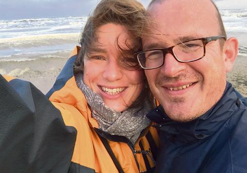 Dr Jeroen Ensink with Nadja