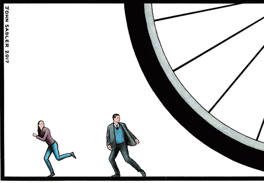 Cyclists on the pavements are shameless Cyclist Fear Cartoon