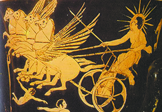 English National Opera makes a mythological move Phaethon driving a chariot