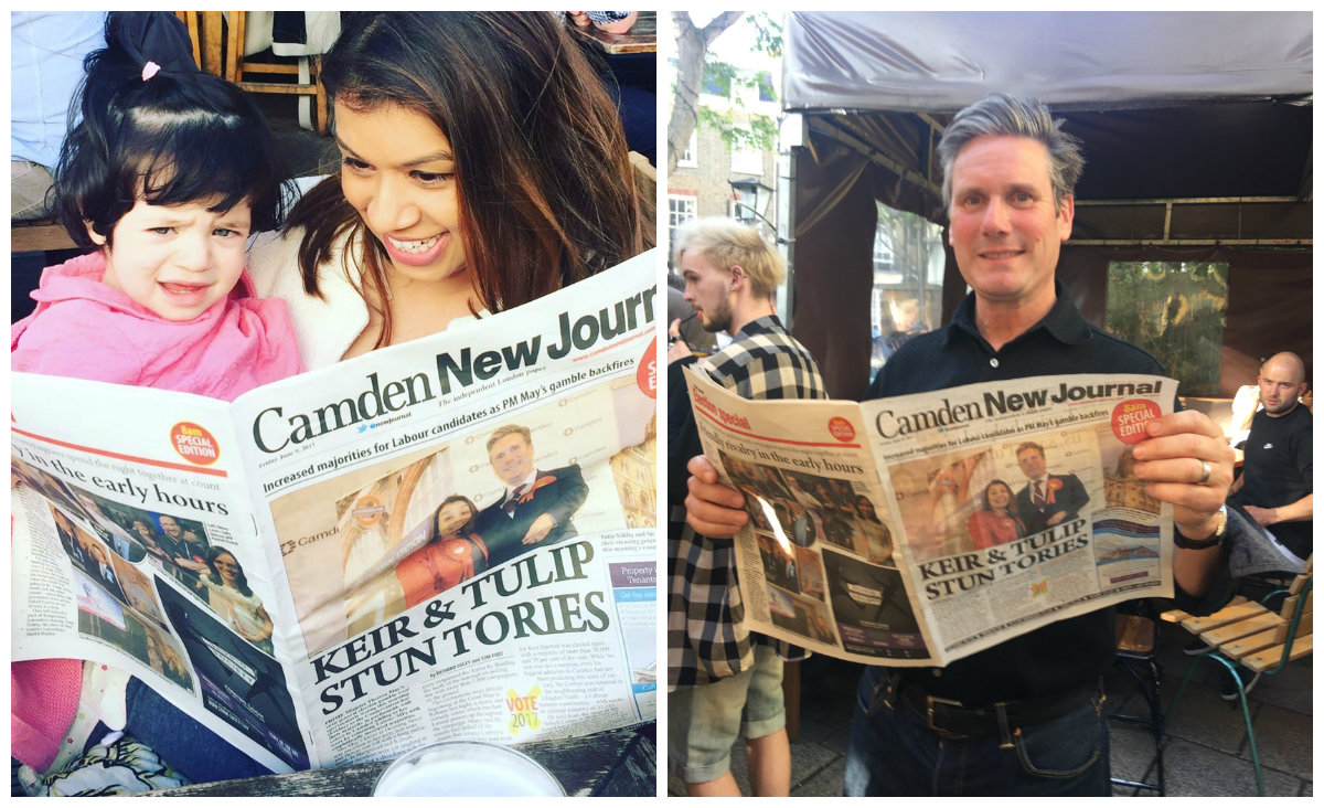 Camden New Journal stop press edition is first to deliver election results CNJ