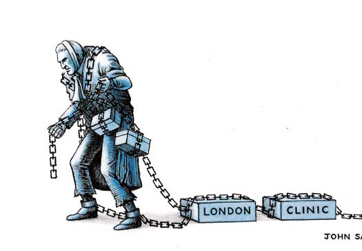 The London Clinic should be told charity begins at home Ghost Cartoon Two