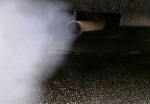 Who’s been idling? Standing still over deadly fumes tailpipe