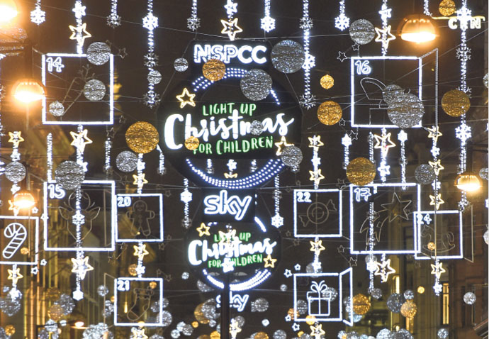 As Christmas lights go down… artistic illumination begins Oxford Street lights xmas