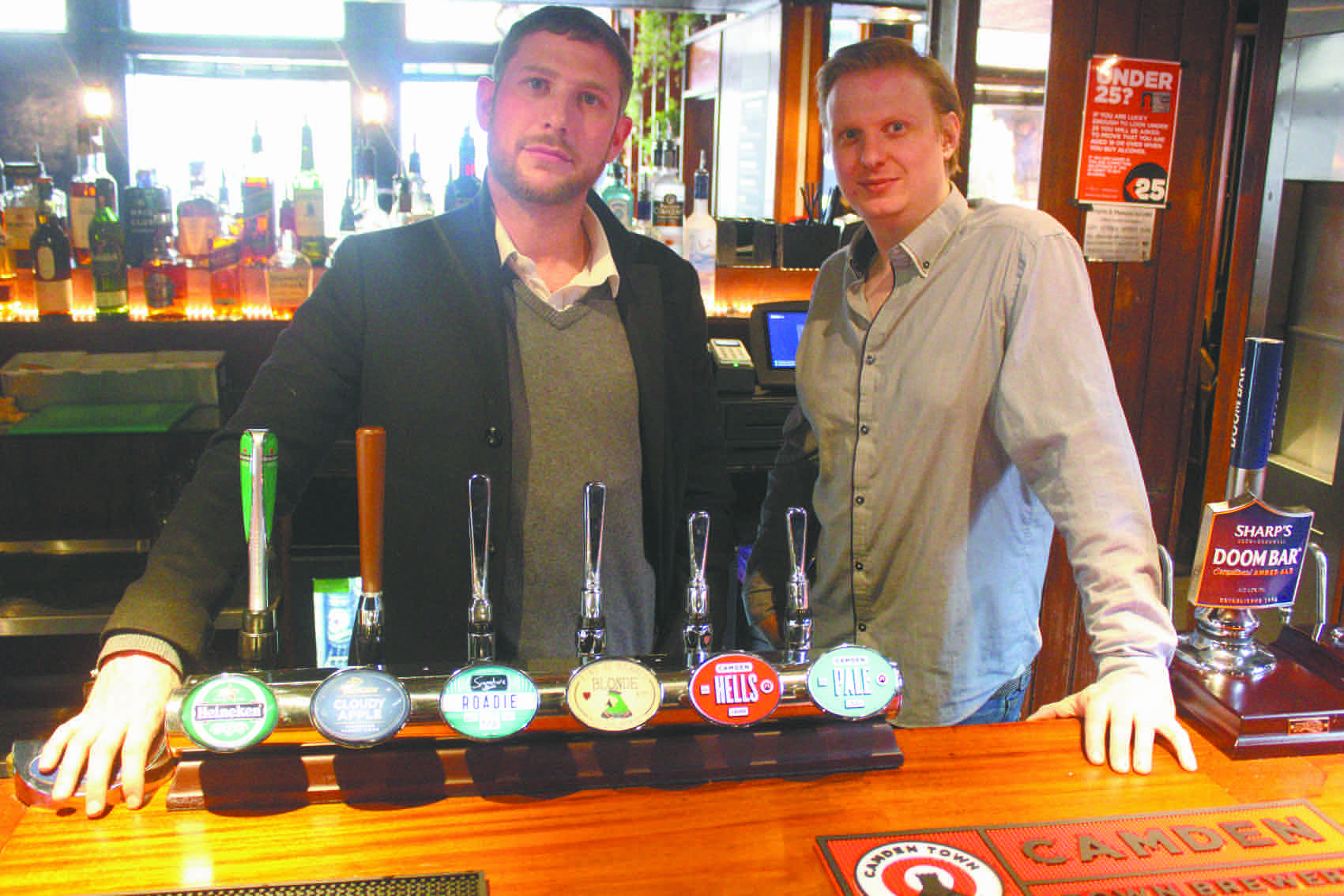 10_Dan Harris and pub manager Hugo Harding at the Good Mixer