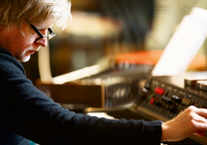 Moogie wonderland! Sounds and Visions at the Barbican Will Gregory at The Will Gregory Moog Ensemble Realworld recording session credit York Tillyer