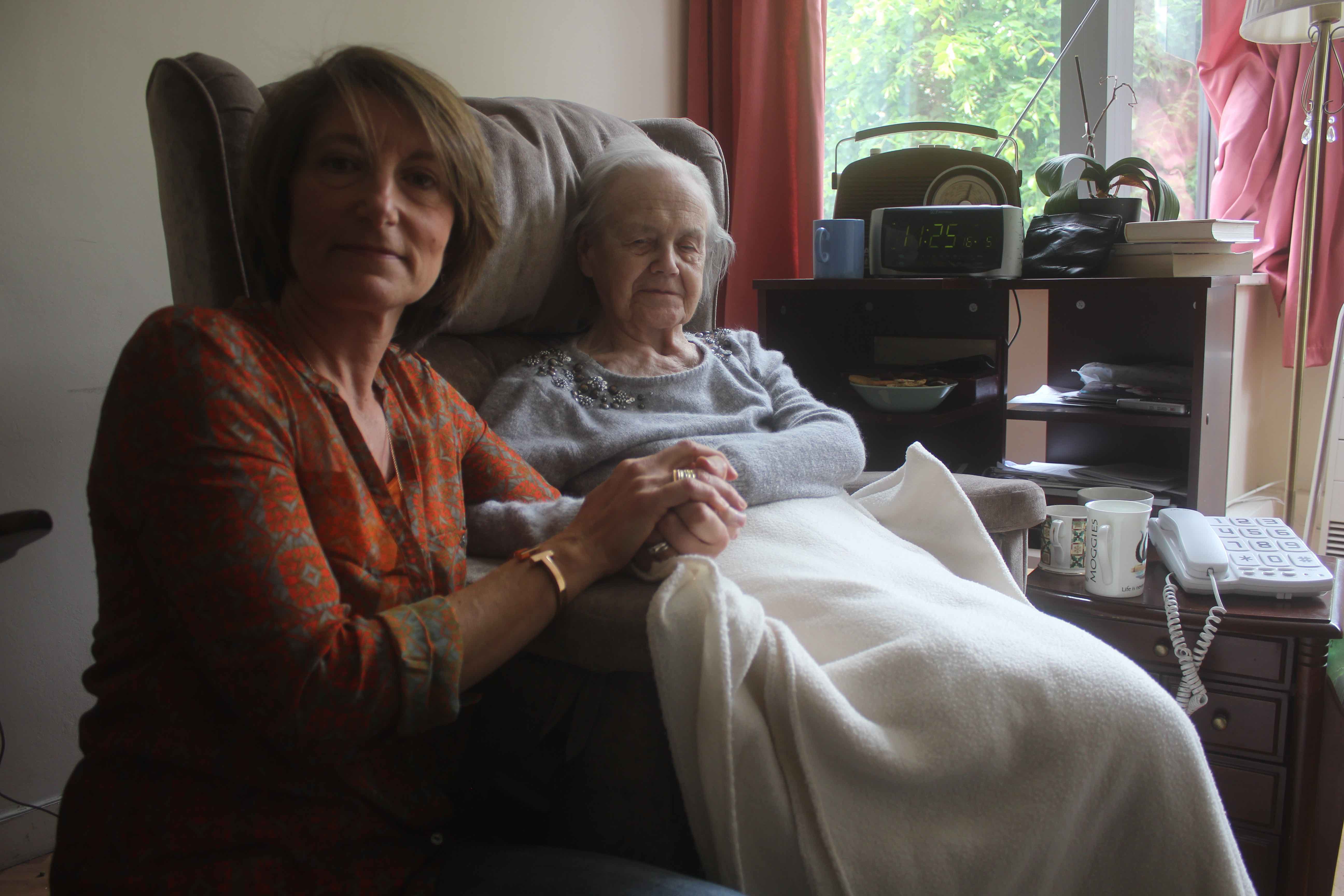 Who’ll help Marjorie? Fears as funding is cut for ‘Good Neighbours’ scheme Marika Freris and Marjorie Burrell at Ms Burrell’s Hampstead home