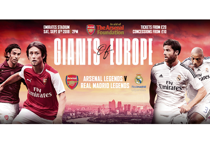 WIN! See Gunners legends take on Real Madrid stars Arsenal Real Madrid