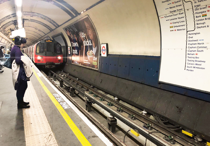 Tube train northern line camde town