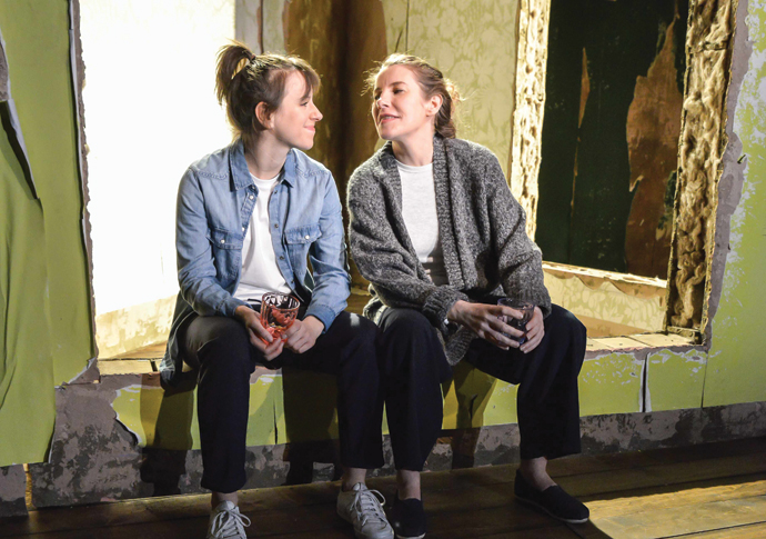 Review: Wilderness, at Hampstead Theatre, Downstairs Natalie Klamar and Allison McKenzie photo Robert Day