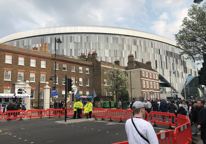 Spurs’ biggest transfer deal: ‘Like Ossie, my knees felt trembly’ Spurs stadium exterior
