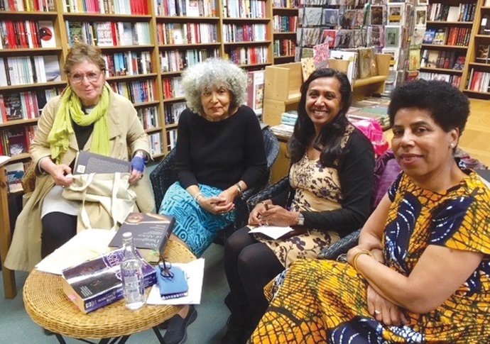 Book gives a voice to daughters of Africa Owl bookshop_Harriet Evans l-r Nah Dove Shezan Renny Angela Cobbinah