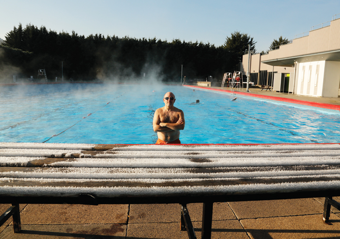 Bathing shoot Ruth Gorney pool pic