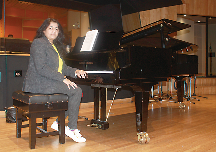 Nainita Desai in Angel Recording studios