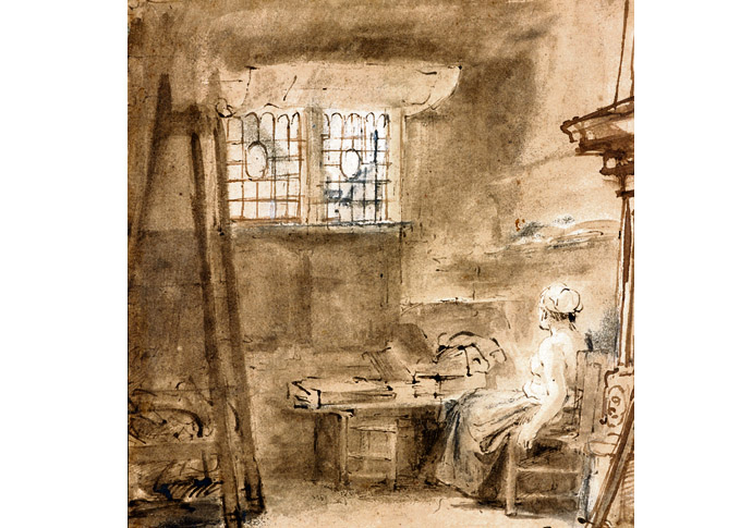 Light works Rembrandt The Artist’s Studio c1658
