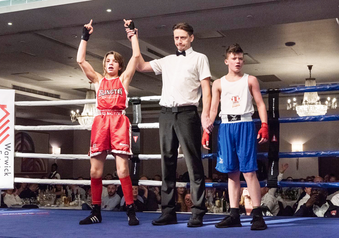 Glittering talent at boxing night Liam Veras
