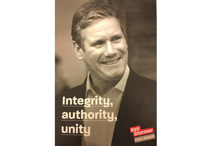 All smiles on the leader front? Starmer poster