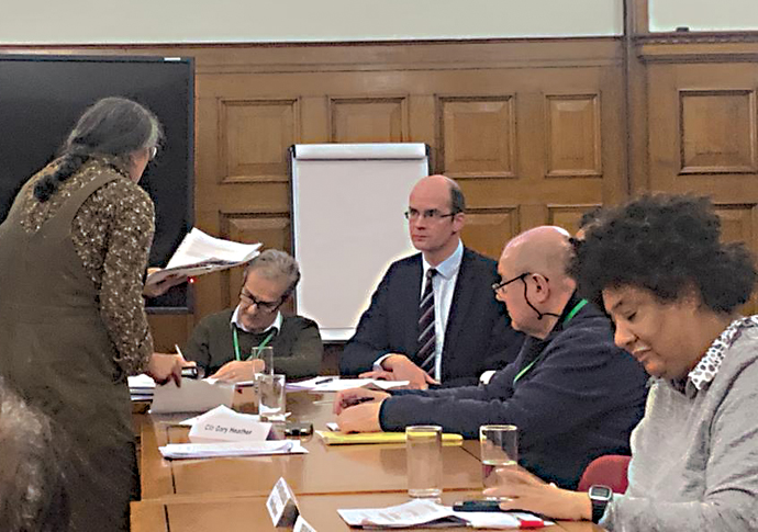 PFI chief exec Tom Irvine being yelled at by angry resident