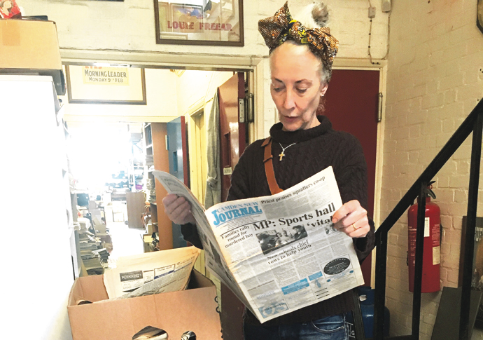 The woman with every copy – ever – of the Camden New Journal Vintage Magazine Company
