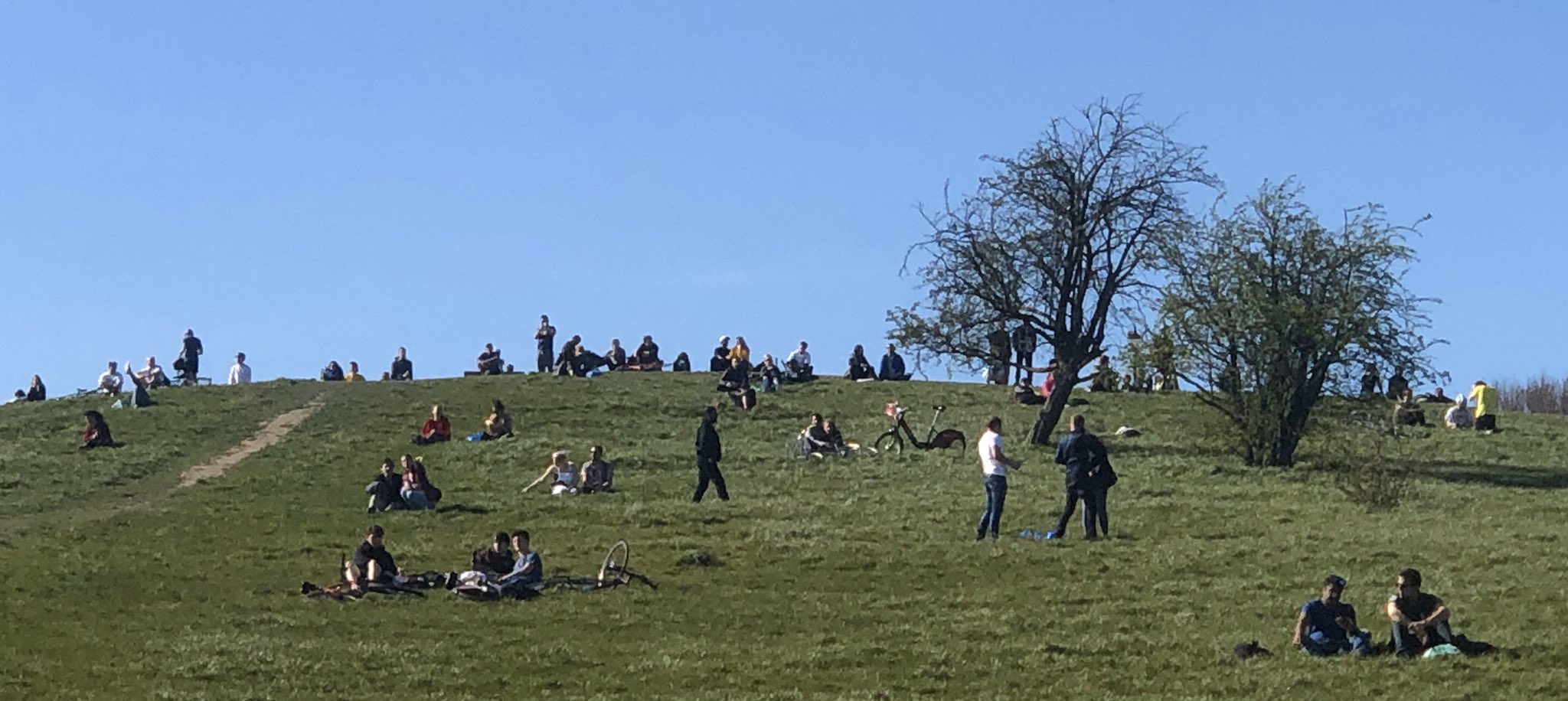 Police ‘disappointed’ after picnics and sunbathing on Primrose Hill EUyQOsJXgAc69sQ