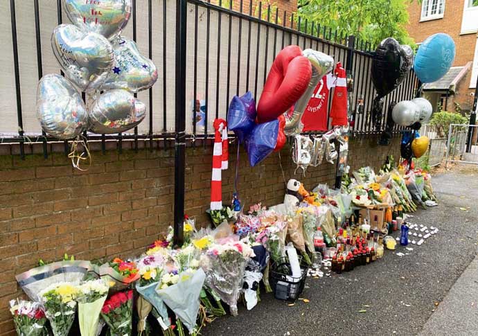 Family of man killed in shooting left ‘heartbroken’ after shrine is moved Imani Allaway-Muir shrine 2