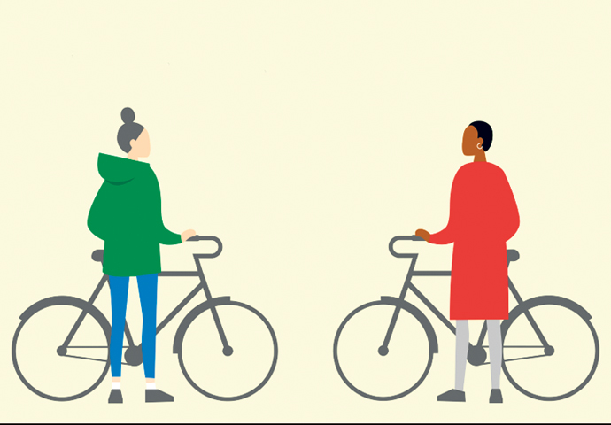 Cycling buddies graphic