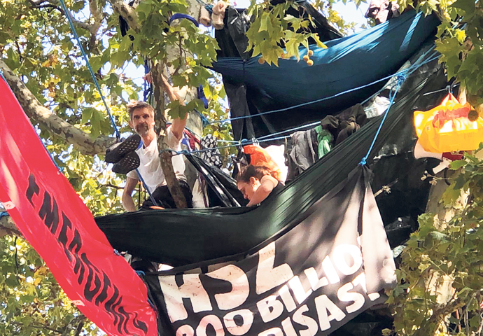 HS2 is an eco disaster HS2 tree protest