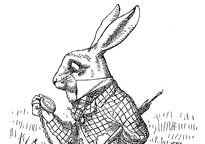 Shelf fulfilling prophecy Alice John Tenniel