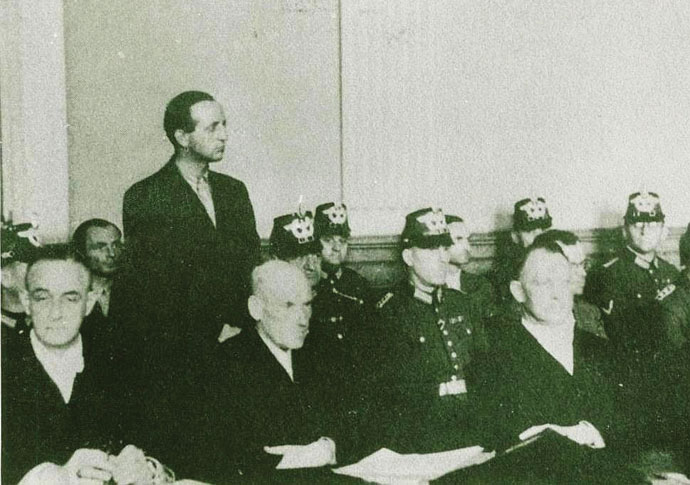 Fritz Dietlof von der Schulenburg before the People's Court in Berlin 1944