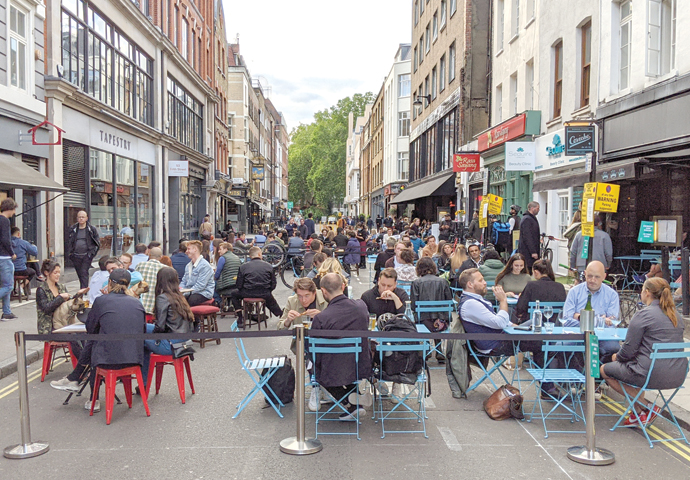Soho is not an area for a permanent street party Al fresco dining