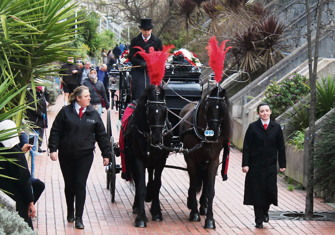 Claude James funeral at rowley way