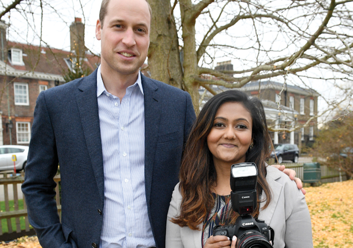 Samia Meah and Prince William