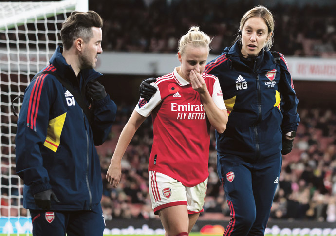 Injured Mead ‘a massive loss’ for Arsenal FA Womens Super League - Arsenal v Manchester United - Emirates Stadium