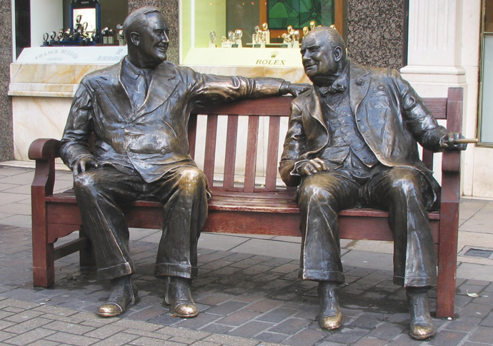 Harrington: Lawrence’s clay days in Bond Street Harrington_The Allies sculpture