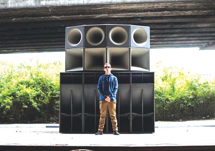 Mr speaker James Harper at Reggae Roast sound system