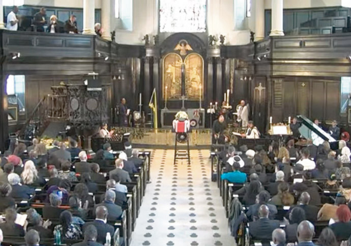 RAF’s farewell to war hero Flight Sergeant Peter Brown 01- funeral 2
