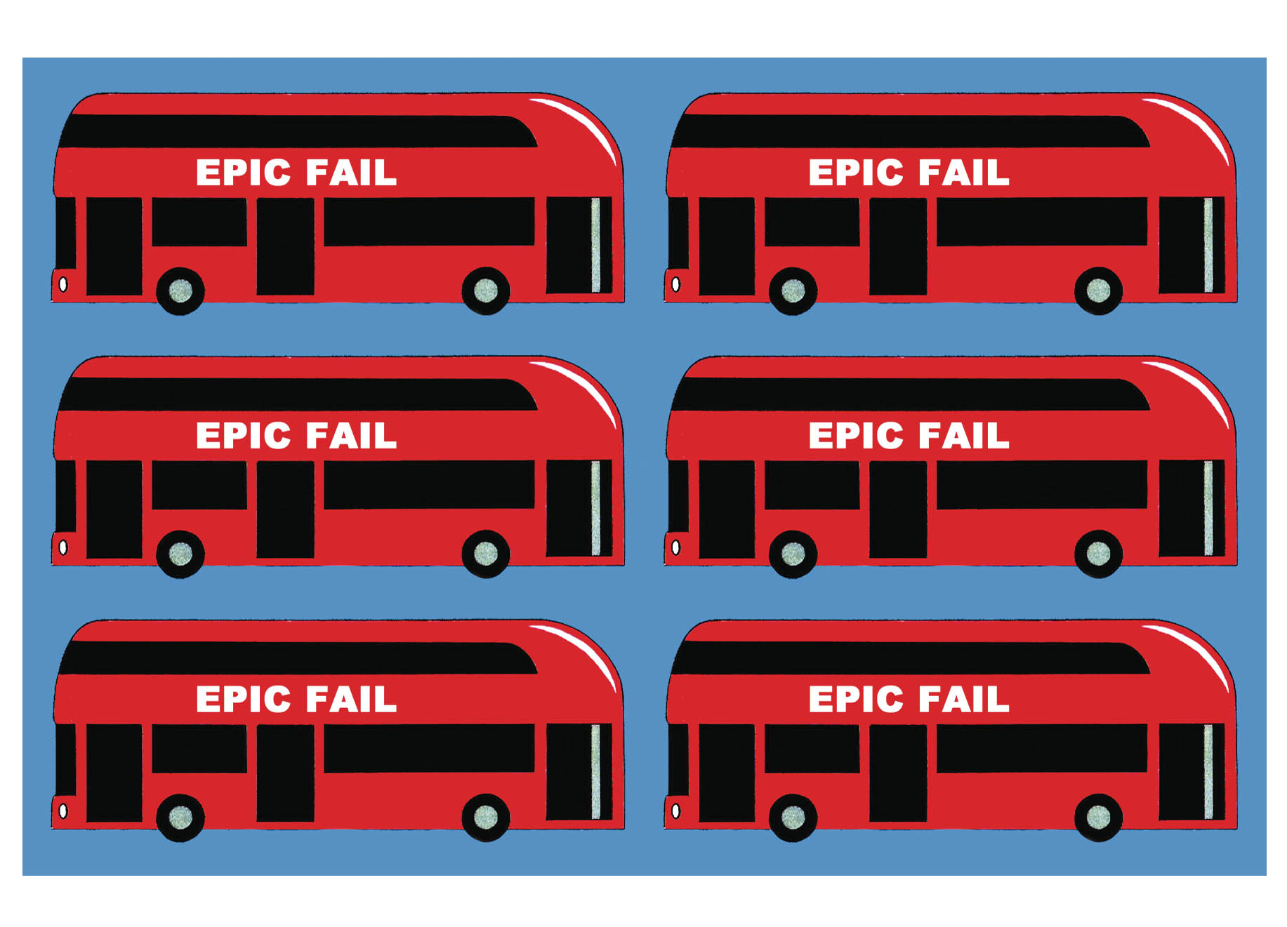 Bungled Boris bus Boris Buses Cartoon_John Sadler