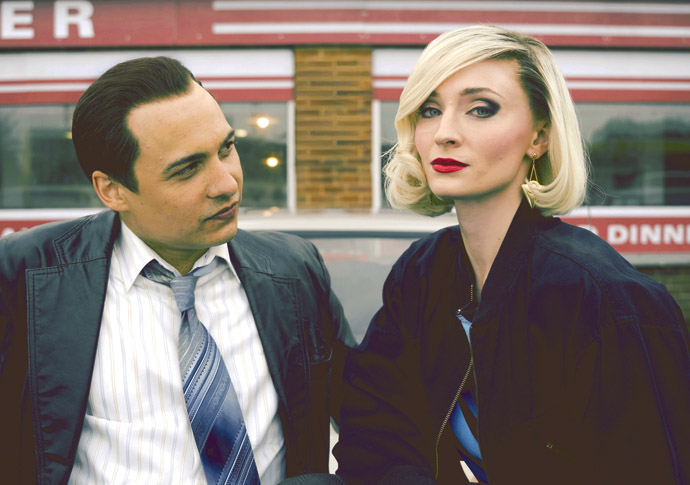 Harrington: Diamond dining Harrington_Sophie Turner as Joan Hannington alongside Frank Dillane as Joan’s husband Boisie
