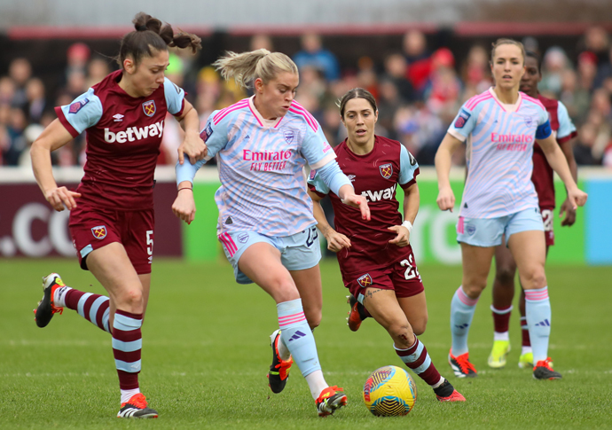Gunners suffer shock defeat in WSL title chase Barclays FA Womens Super League - West Ham United v Arsenal - Chigwell Construction Stadium