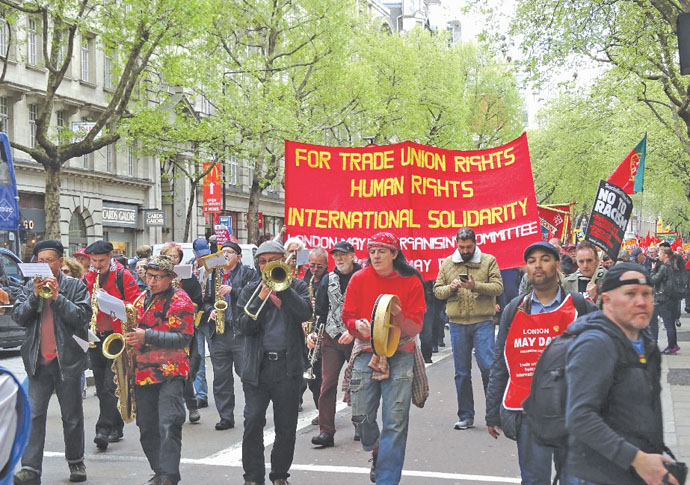 Unions focus on transport & workplace May day march
