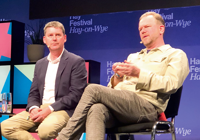 James O'Brien and Peter Foster at Hay Festival