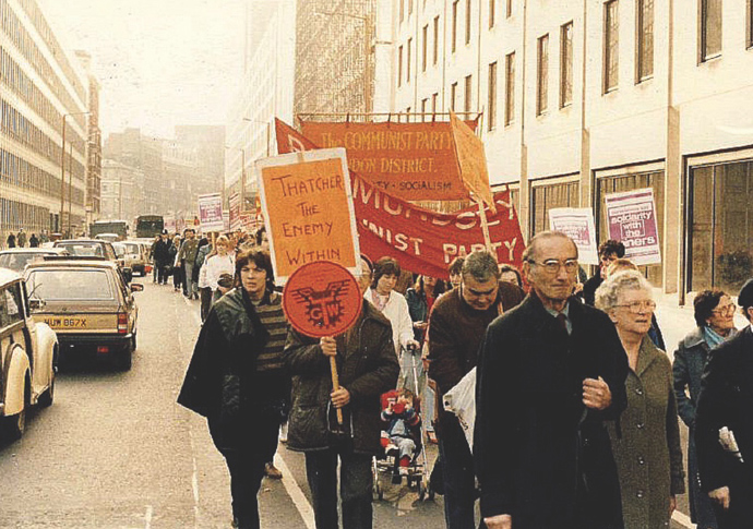 Miners’ strike rally in London in1984