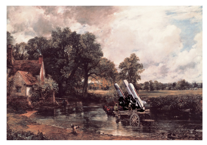Peter Kennard Haywain with Cruise Missiles