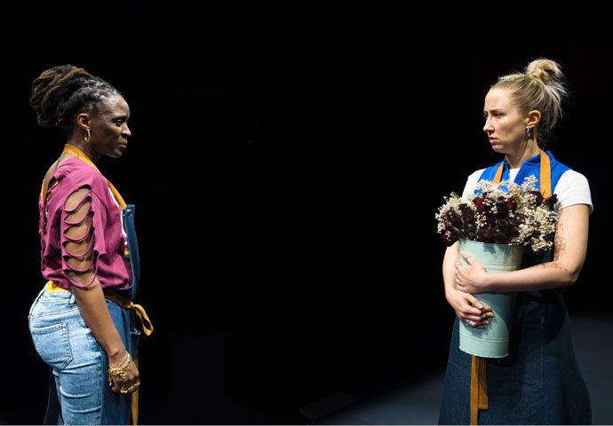 Review: Death of England: Closing Time, at Soho Place Closing Time_Sharon Duncan-Brewster (Denise) & Erin Doherty (Carly). Credit - Helen Murray. 63