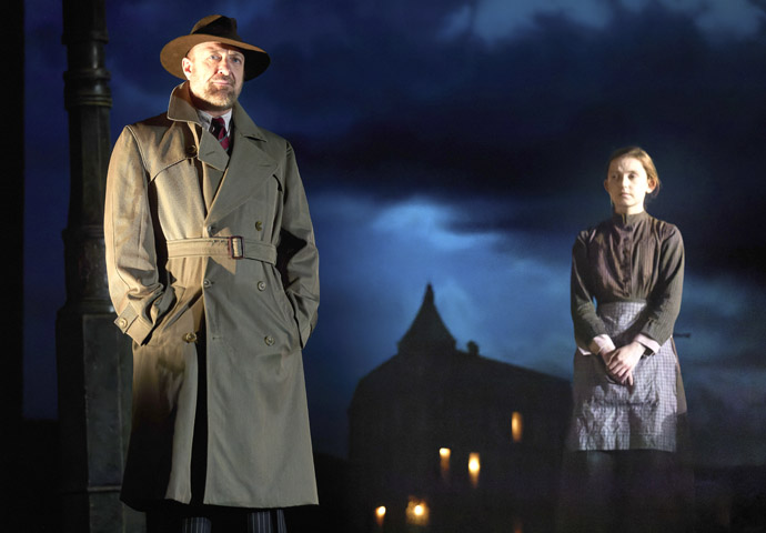 Theatre_An Inspector Calls 2024. Tim Treloar (Inspector Goole) and Alice Darling (Edna). Photo by Mark Douet (2)